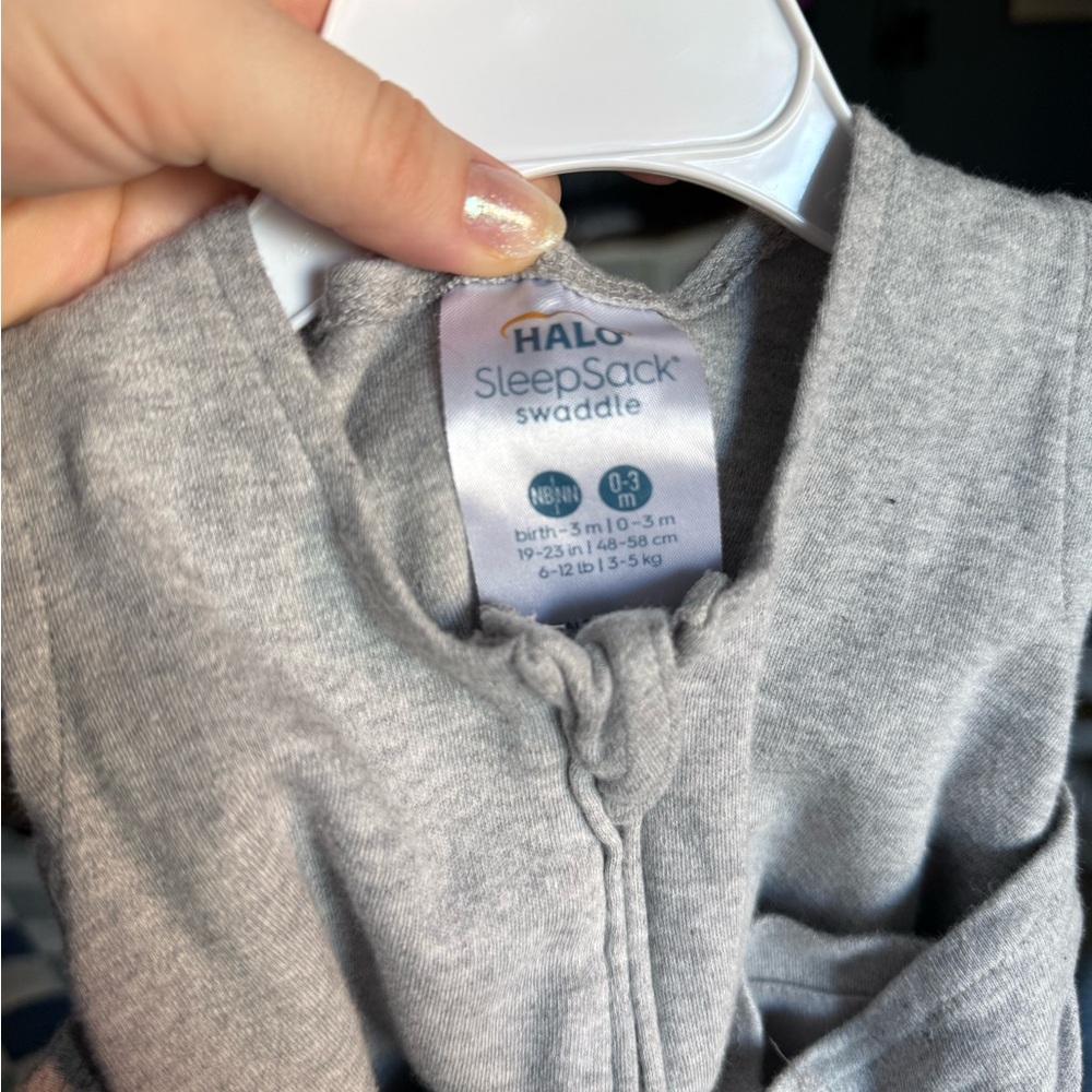 Halo Cotton SleepSack Swaddle in Soft Gray